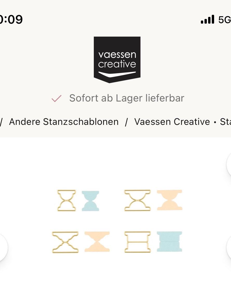 Vaessen Creative • Stanzschablonen Rolodex Registerkarten 4St.