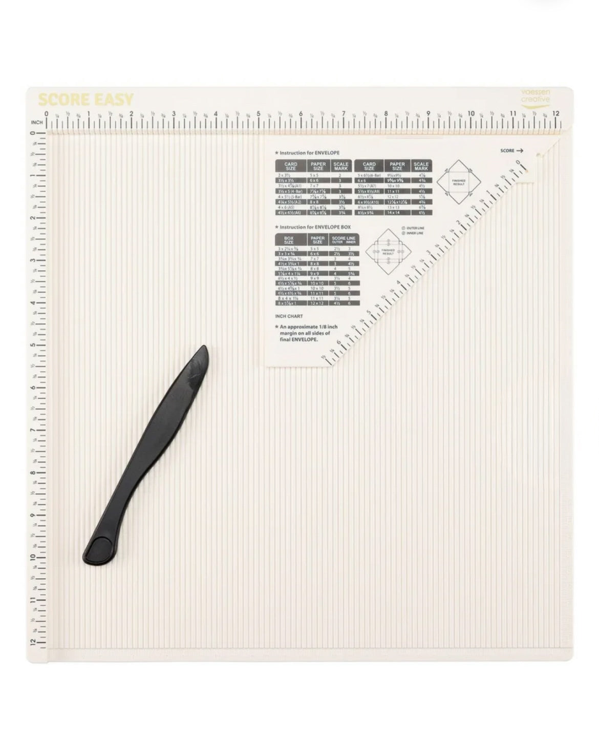 Vaessen Creative • Score Easy Falzbrett 12x12" Cremefarben - Inch