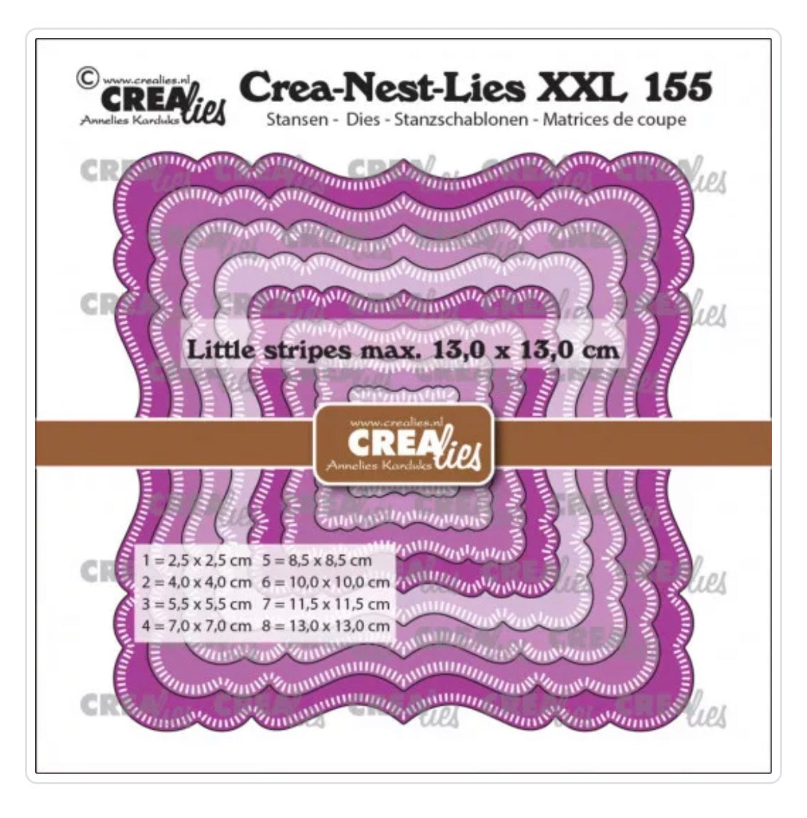 Crea-Nest-Lies XXL Stanze - Nr. 155 - Fantasy Square A With Little Stripes
