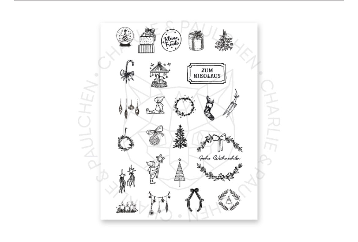 Stempelset Adventskalender