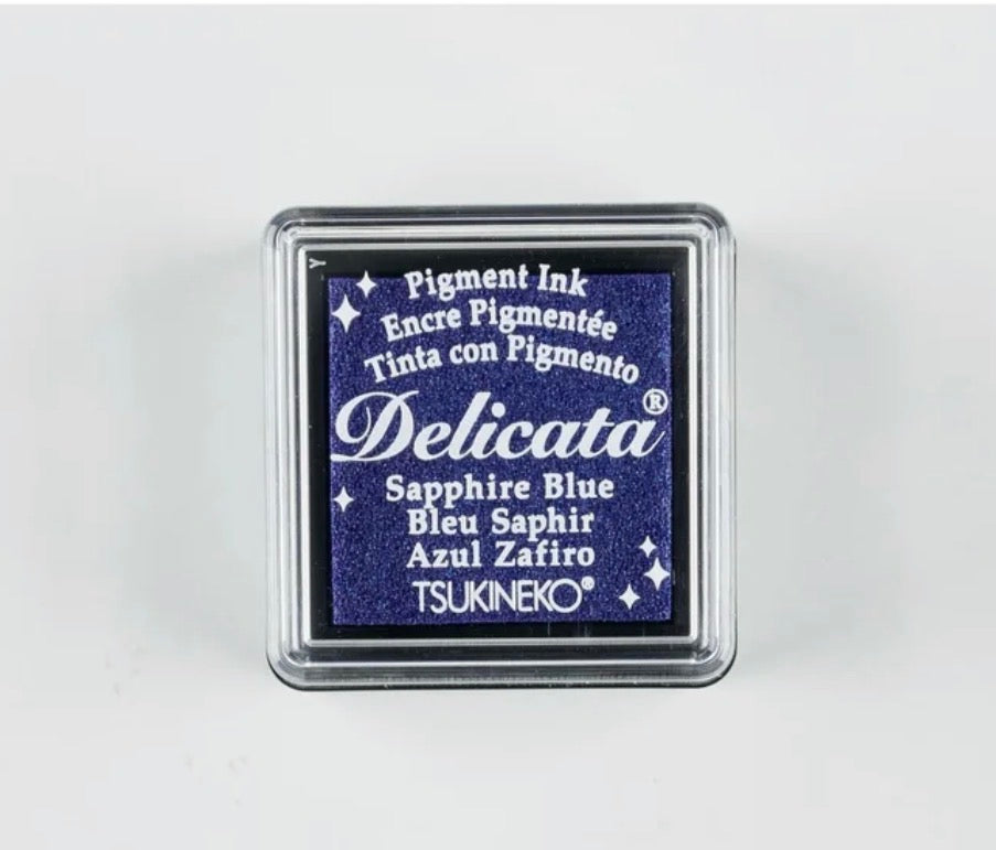 Tsukineko - Delicata Small Ink Pad "Saphire Blue" Metallic Stempelkissen
