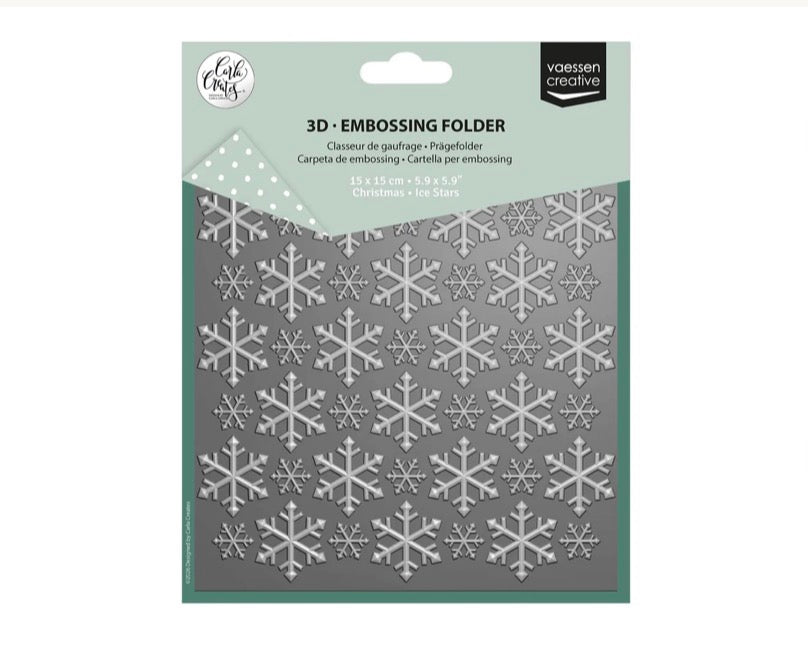 Prägefolder by Carla Creates Christmas Ice Stars 15x15cm