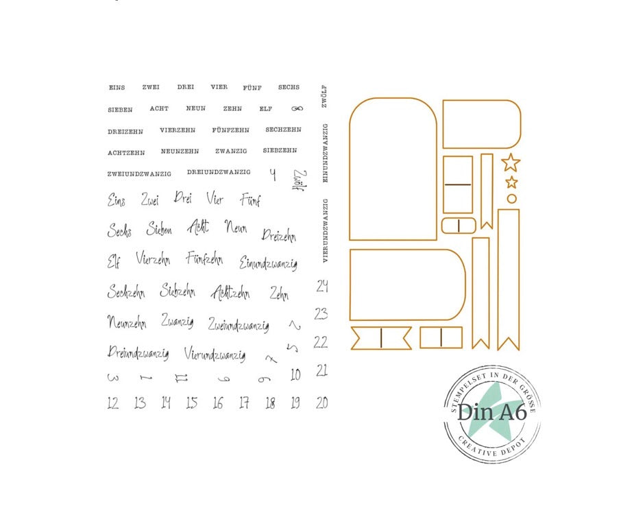 Bundle - Taglayering - Adventskalenderzahlen & Taglayering