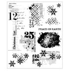 Sizzix • Clear Stamp Set Holiday Textures by 49 & Market 11pcs