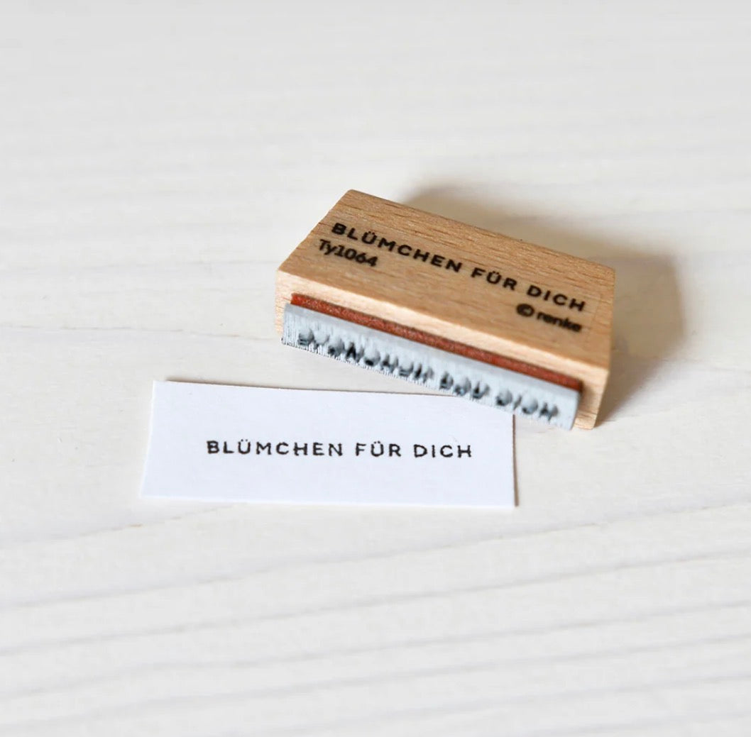 Holzstempel 'Mini Typo - Blümchen für Dich'