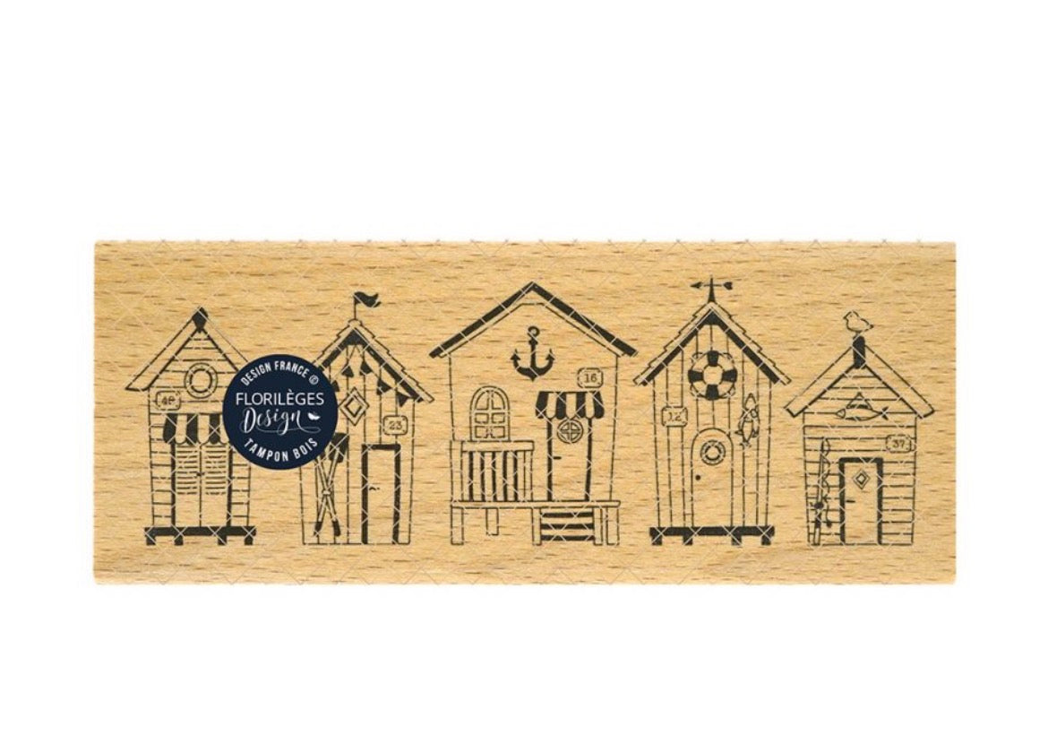 Hintergrund Stempel Strandhäuser
