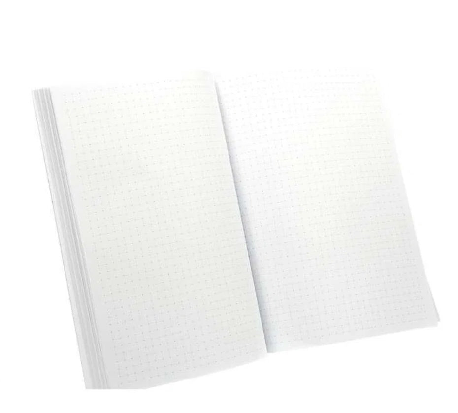 Buchblock - Punktkariert - Weiss