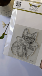 Fuchs mit Kaffe - Stempel