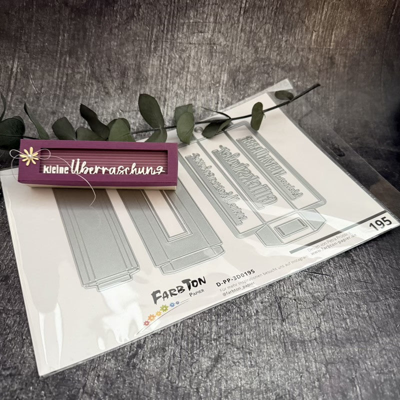 Kleine Rechteckige Box für Schriftstanzen