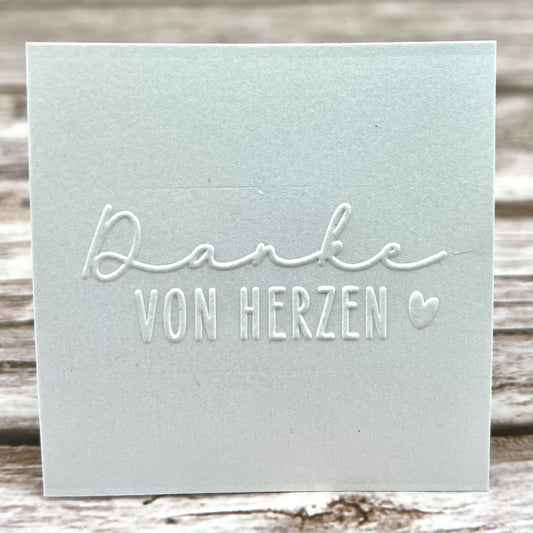 Prägestempel "Danke von Herzen"