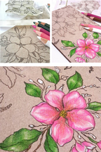 Kirschblüten Kontur - Stempel