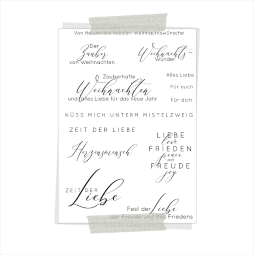 Klarsichtstempel „Zeit der Liebe“