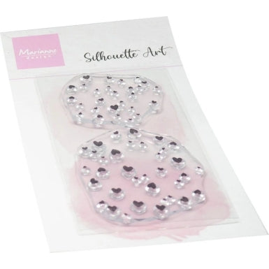 Marianne Design : Clearstampt - Silhouette Art Hearts