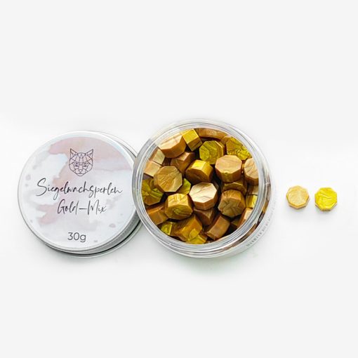 Siegelwachsperlen Gold - Mix