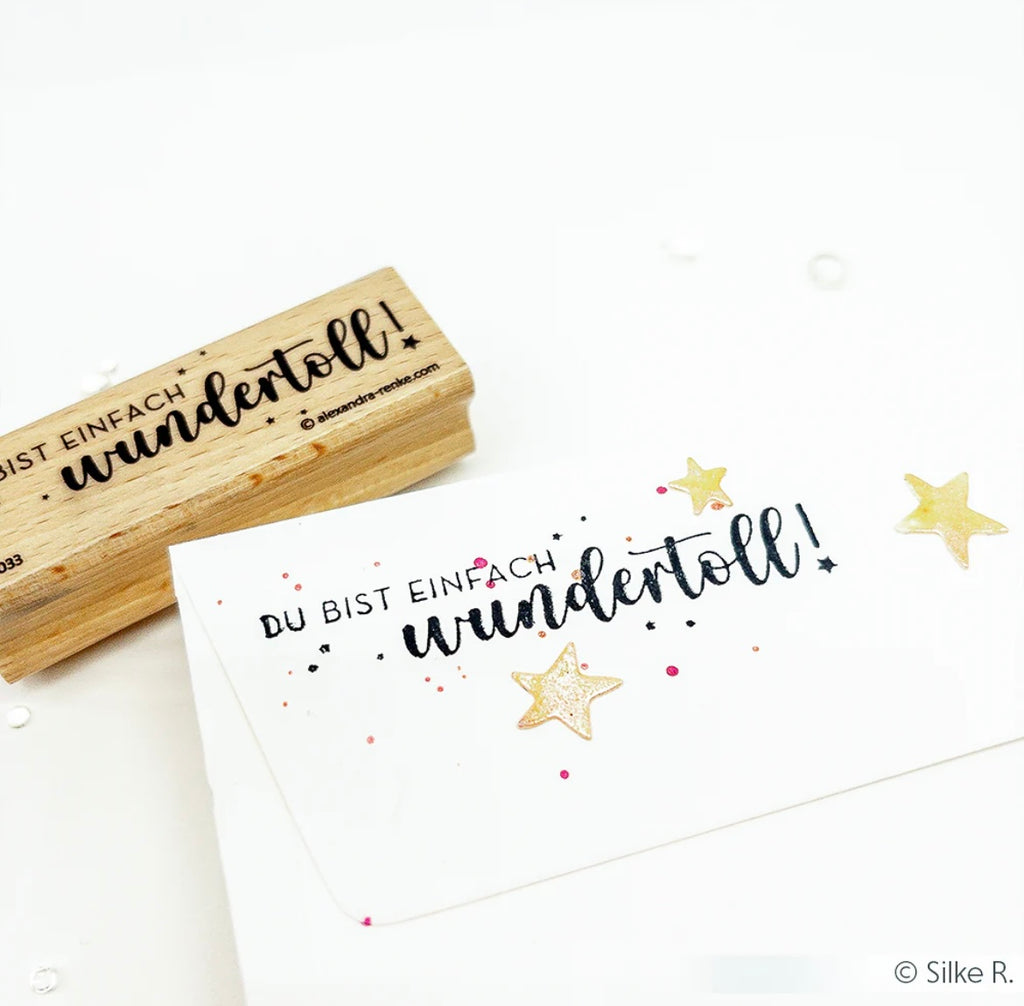 Holzstempel 'Einfach Wundertoll'