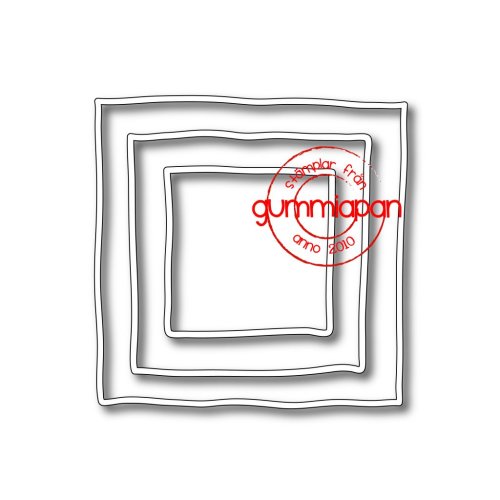 3 Quadrate Quadrat Hintergrund wellig Rahmen