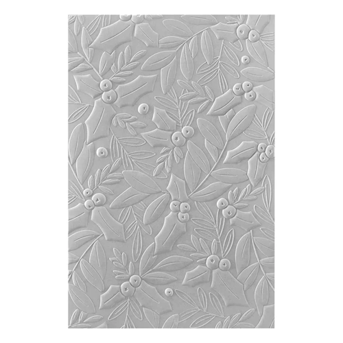 Holly & Foliage 3D Embossing Folder