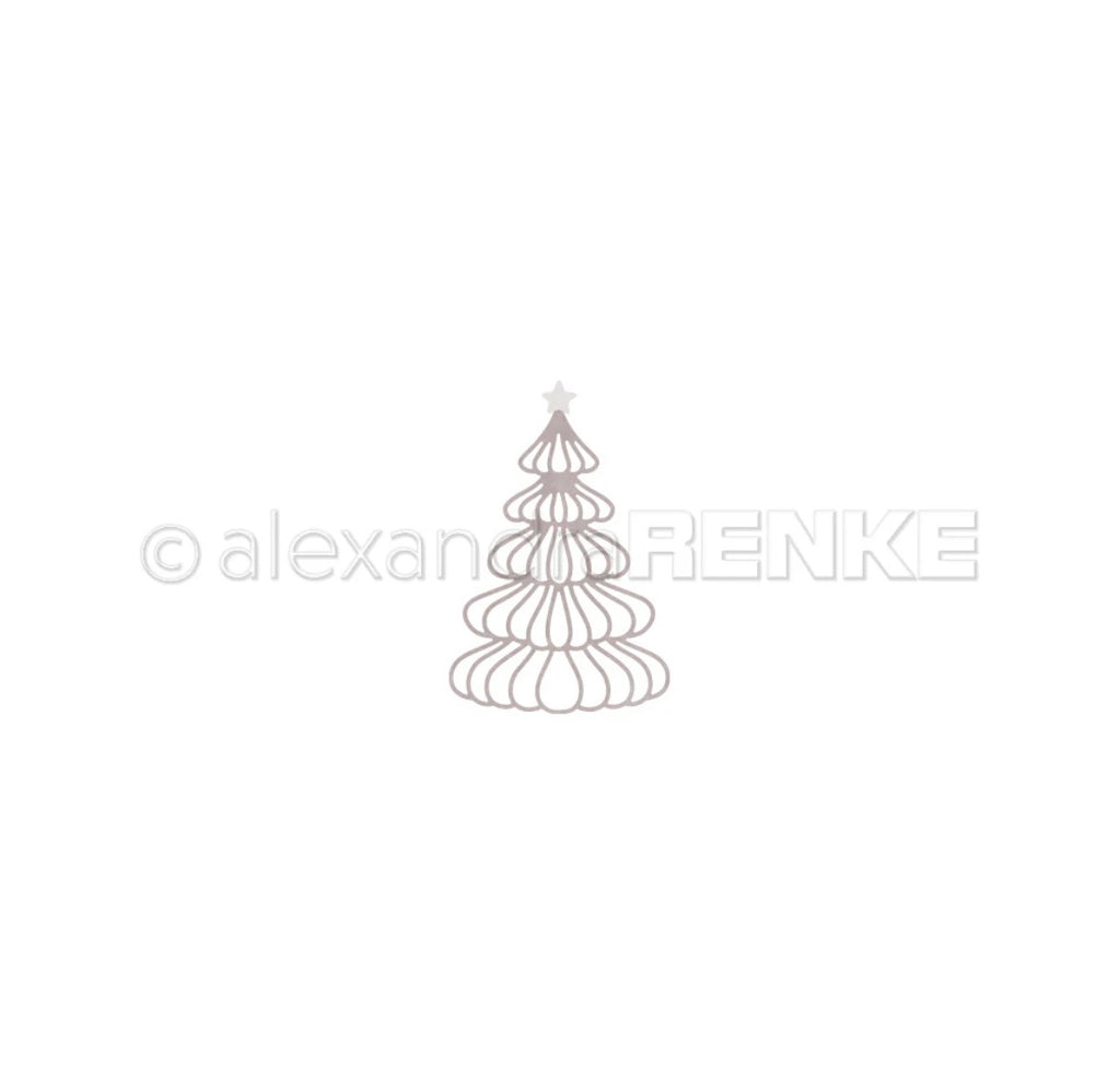 Stanze 'Outline-Tannenbaum mit Stern'