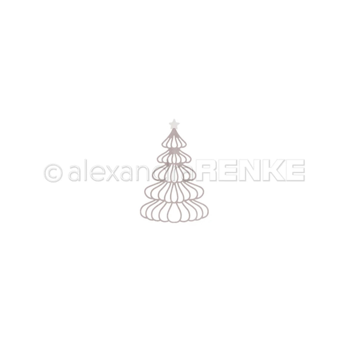 Stanze 'Outline-Tannenbaum mit Stern'