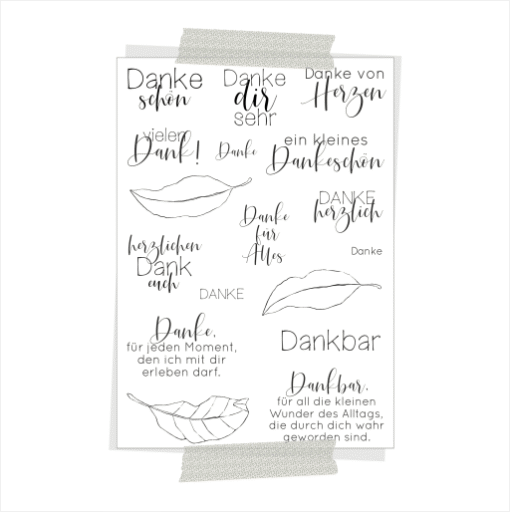 Klarsichtstempel „Dankeschön“