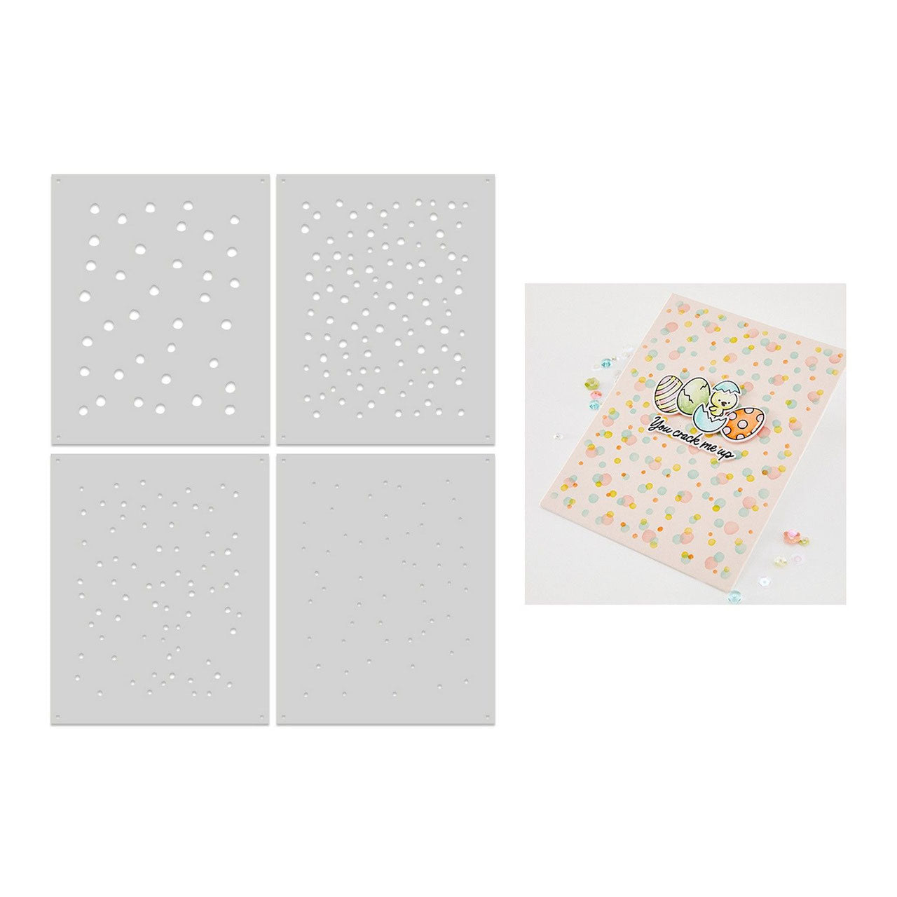 Hero Arts • Color Layering Schablonen Confetti 4St.