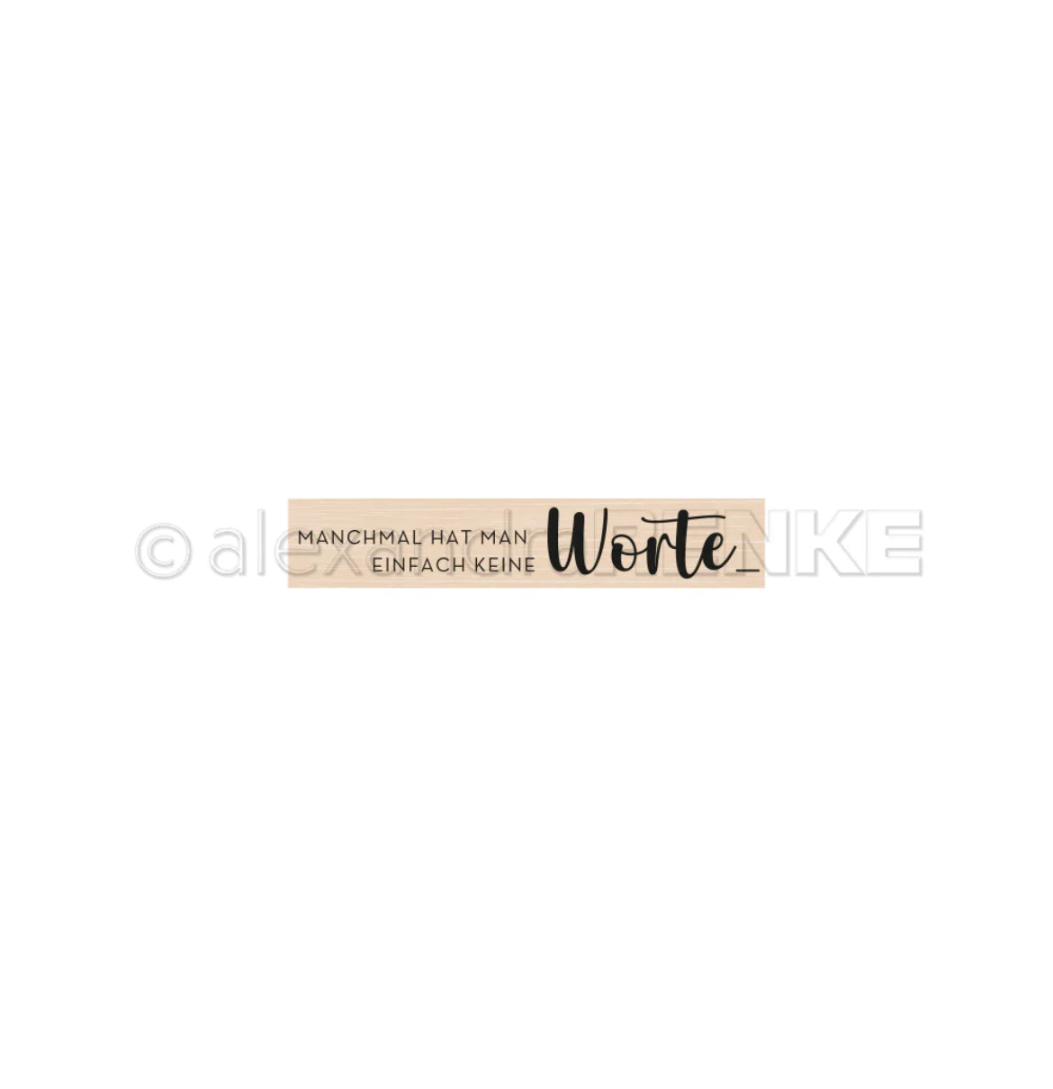 Holzstempel 'Keine Worte'