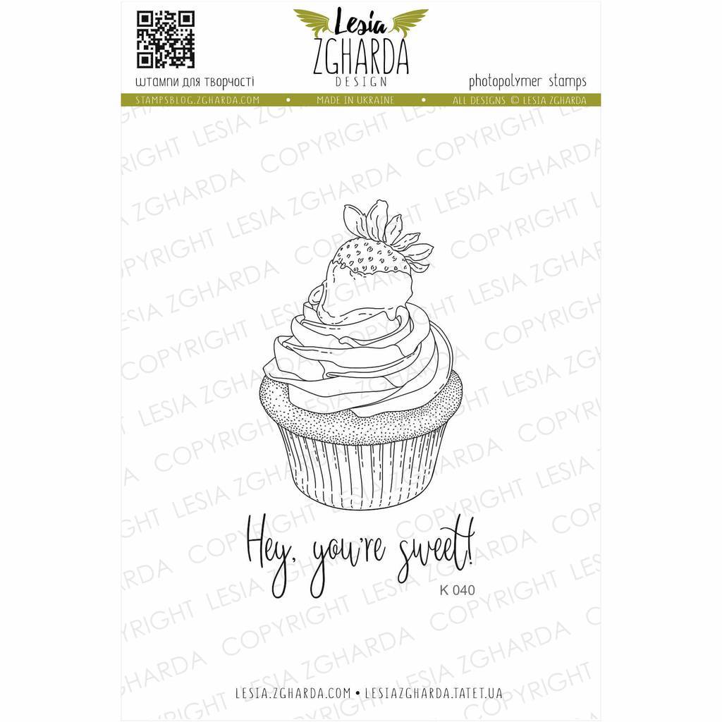 Erdbeer Cupcake - Stempel