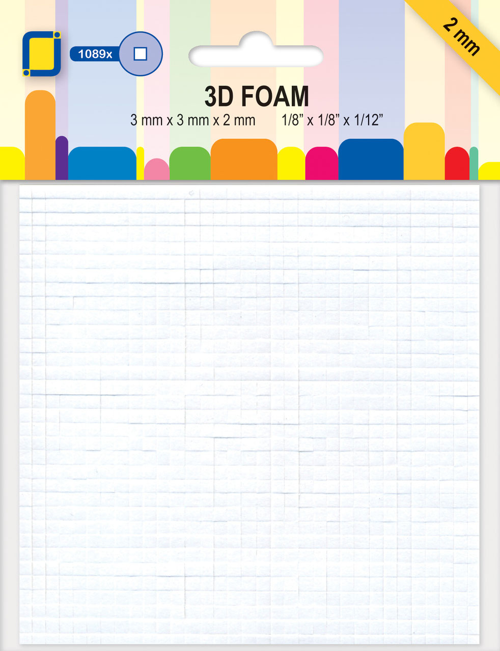 JEJE Produkt 3D Foam Squares Mini 3x3x2mm - 3D Klebepads