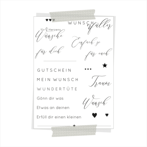 Klarsichtstempel „Wunscherfüller“