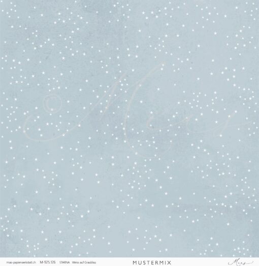 STARNA Weiss auf Graublau – Mustermix