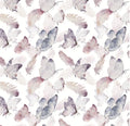 Designpapier - Hintergrund-Schmetterlinge & Federn