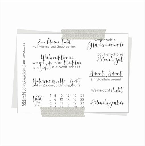 Klarsichtstempel „Adventslicht“