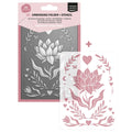 3D Prägefolder + Schablone Flower Dreams A6