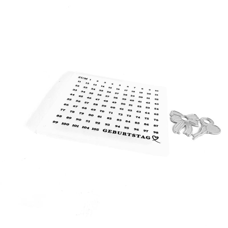 Prägefolder Zahlen mit Markierstanzen
