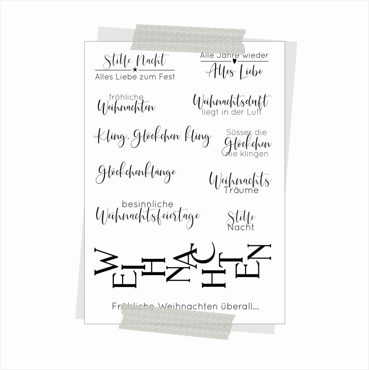 Klarsichtstempel „Weihnachtsklänge“