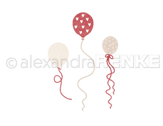 Stanzschablone 'Luftballons mit Schnüren'