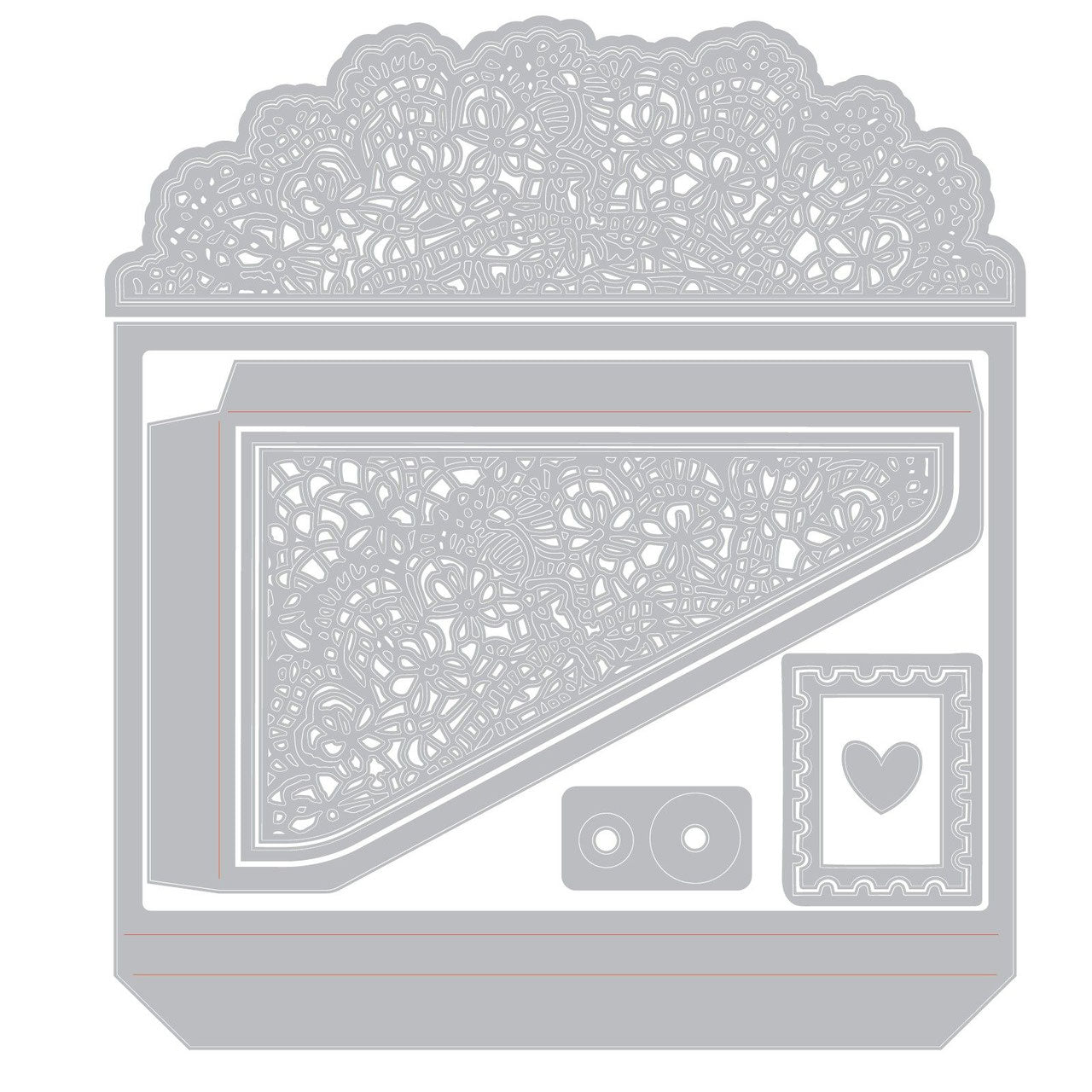 Stanze - Sizzix • Thinlits Die Set Laced Folio by 49 and Market