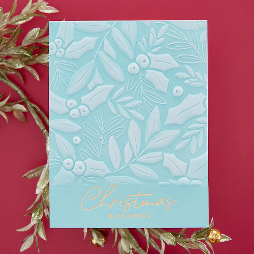 Holly & Foliage 3D Embossing Folder