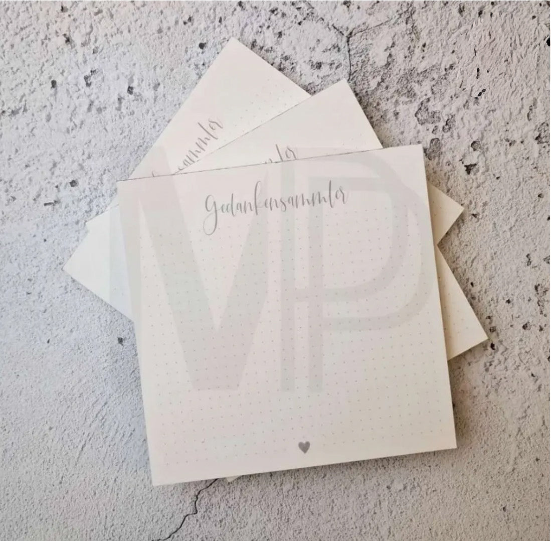 Notizblock Gedankensammler 15x15cm