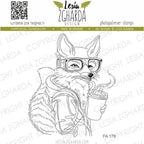 Fuchs mit Kaffe - Stempel