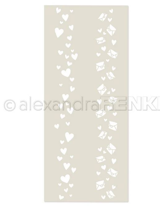 Stencil 'Herzchenstreifen'