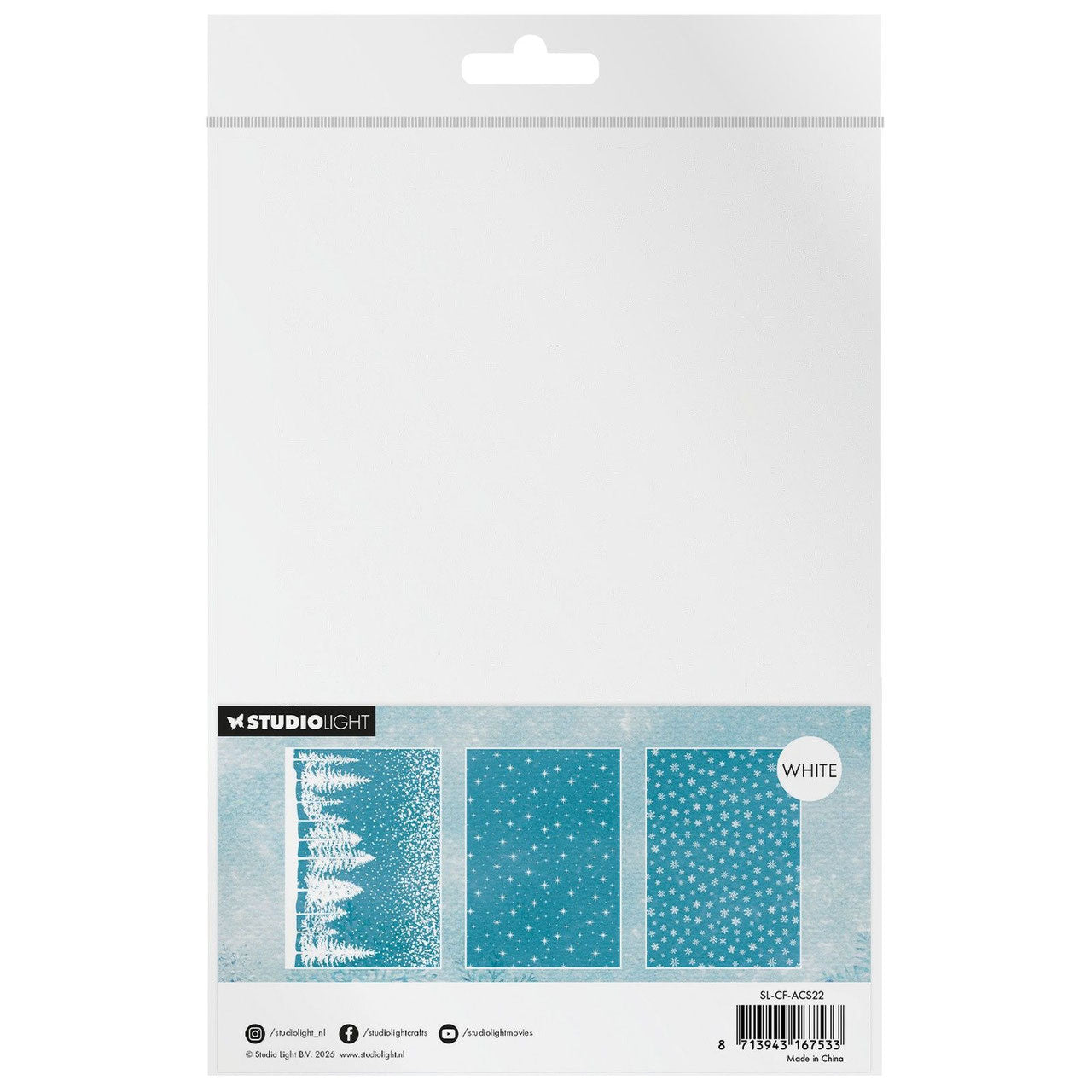 Studio Light - A5 Acetate Sheets - Christmas Forest - Snow & Landscape