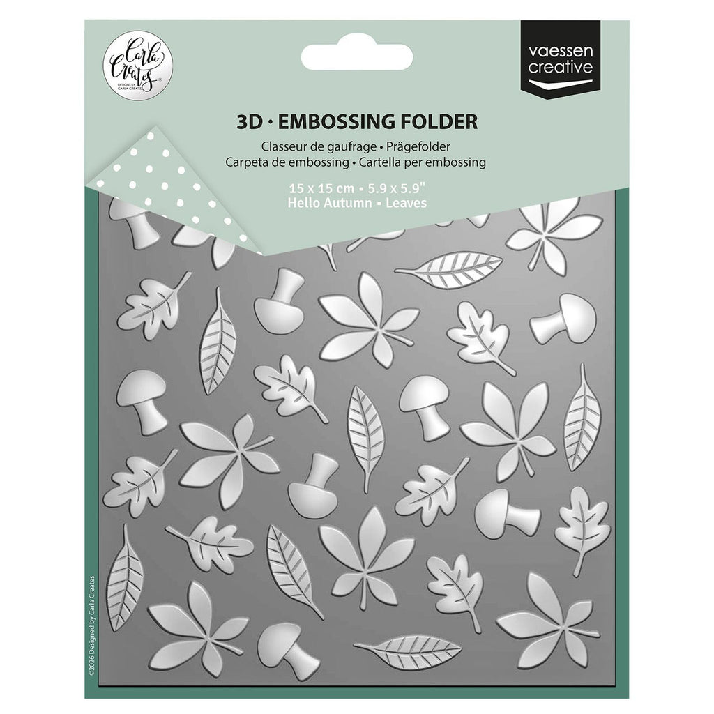 Vaessen Creative • 3D Prägefolder by Carla Creates Leaves 15x15cm
