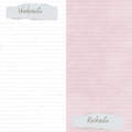 Designpapier - Basic - Puderrosa - Doodle Linien mit Herzchen - Doppelseitig bedruckt