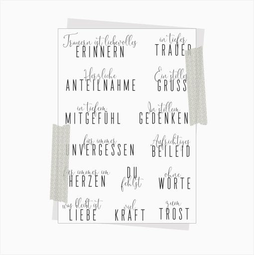 Klarsichtstempel METIS „Trauer“